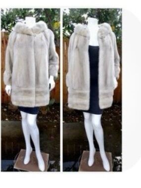 Women's mink antique  Cream coat - Luxe Soft Finish